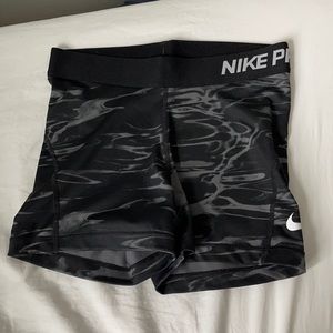 Black Marble Nike Pro Spandex Shorts